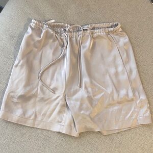 Babaton Women's silk Shorts in Light Cream